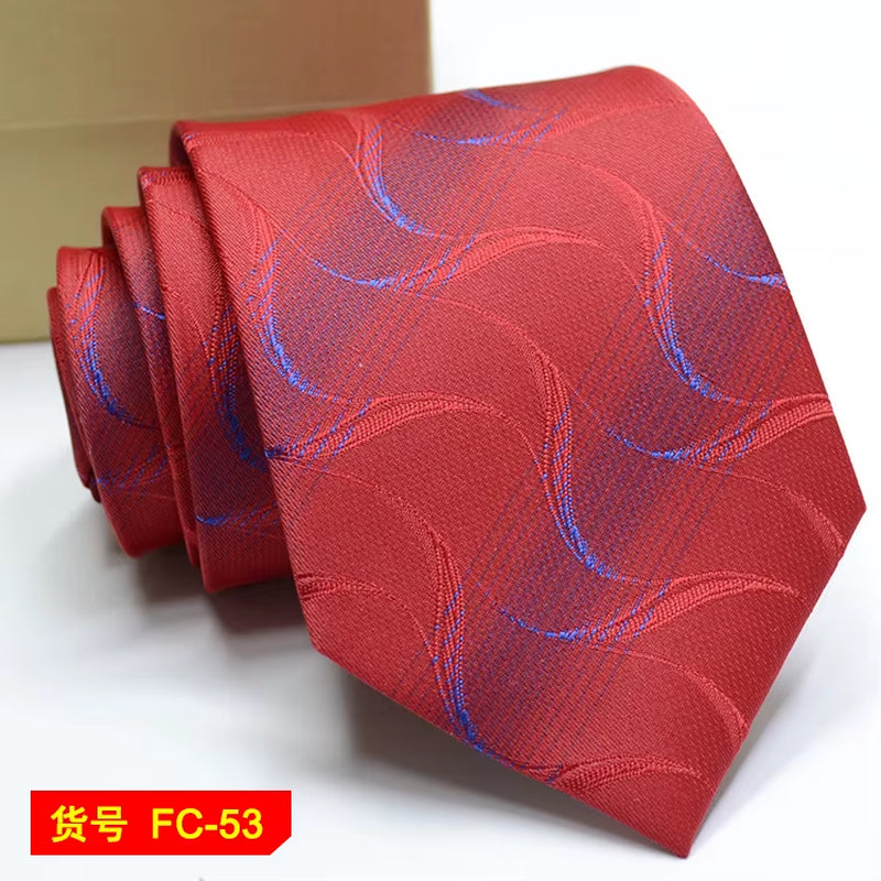 Men's Ties Solid Color, Stripe, Flower Floral 7-8Cm Jacquard Necktie