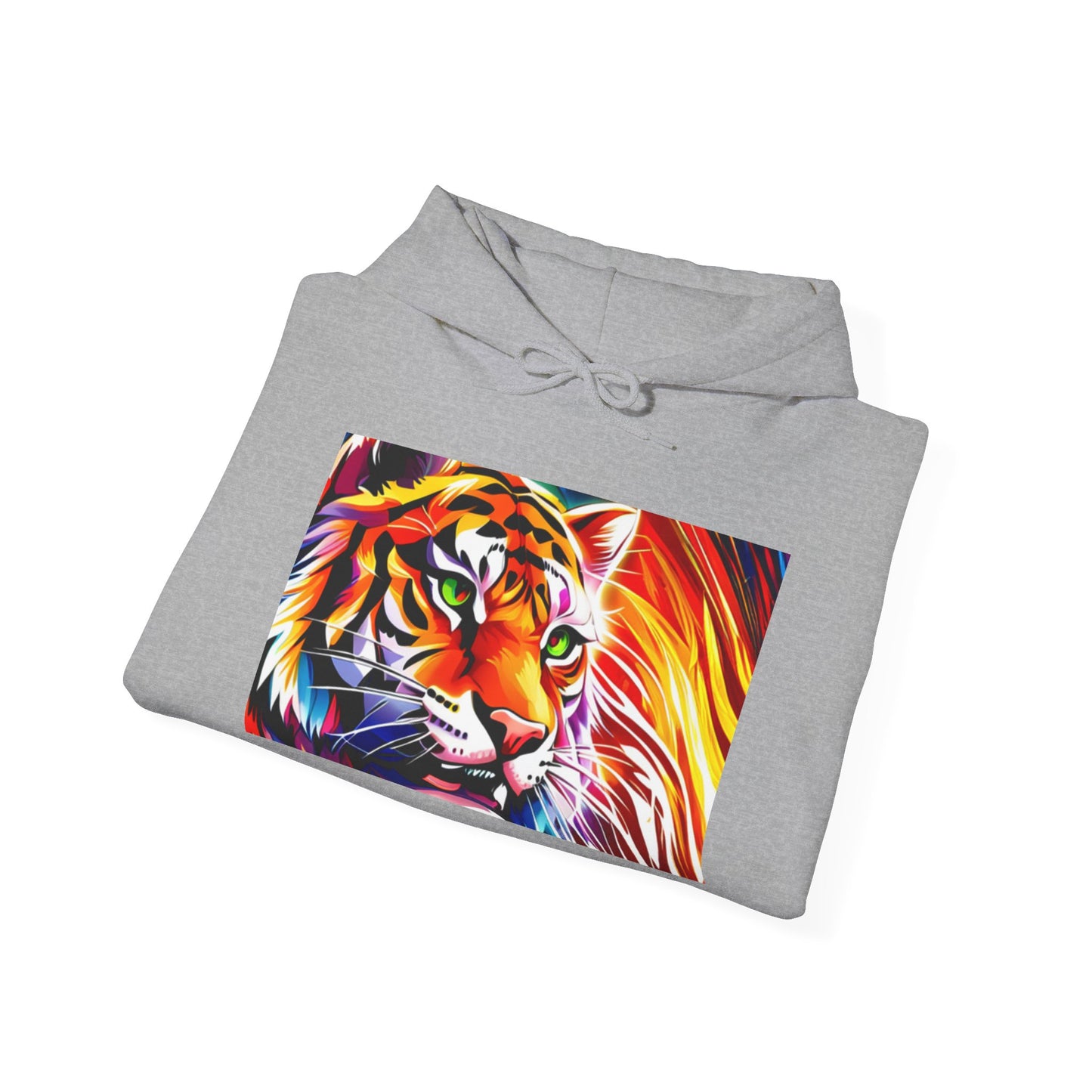 Unisex Heavy Blend™ Hooded Sweatshirt (Tiger Colorful)
