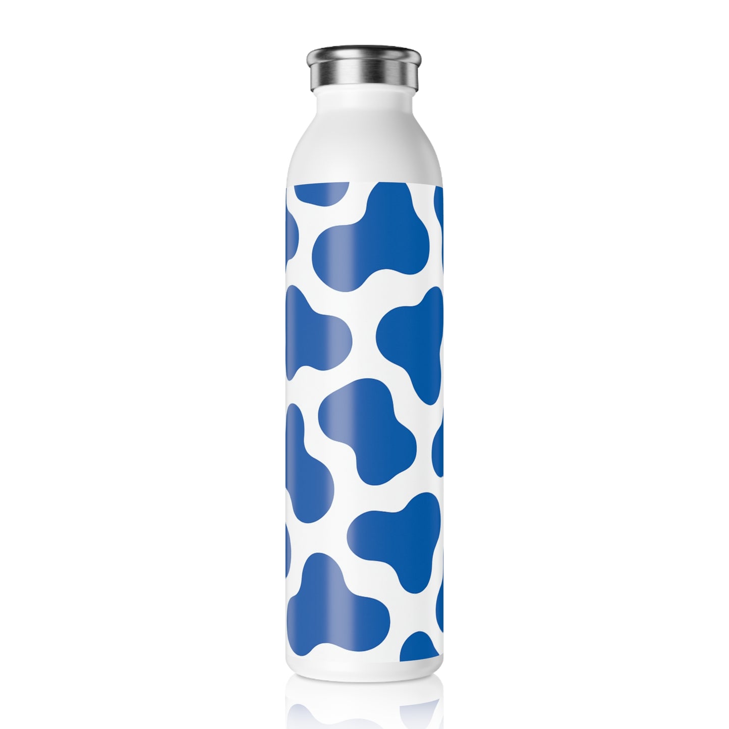 Blue Cowprint steel Bottle π