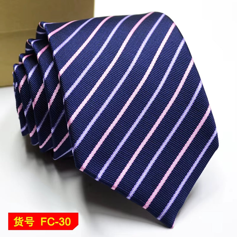 Men's Ties Solid Color, Stripe, Flower Floral 7-8Cm Jacquard Necktie