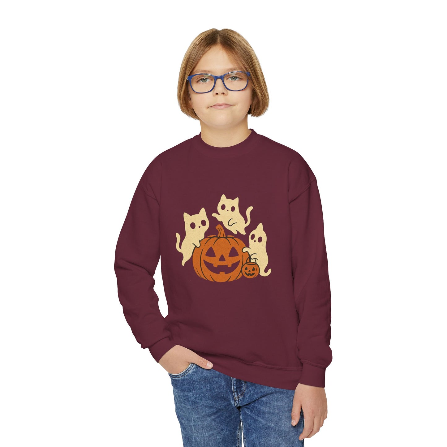 Haunted Kittens Youth Crewneck🐾👻