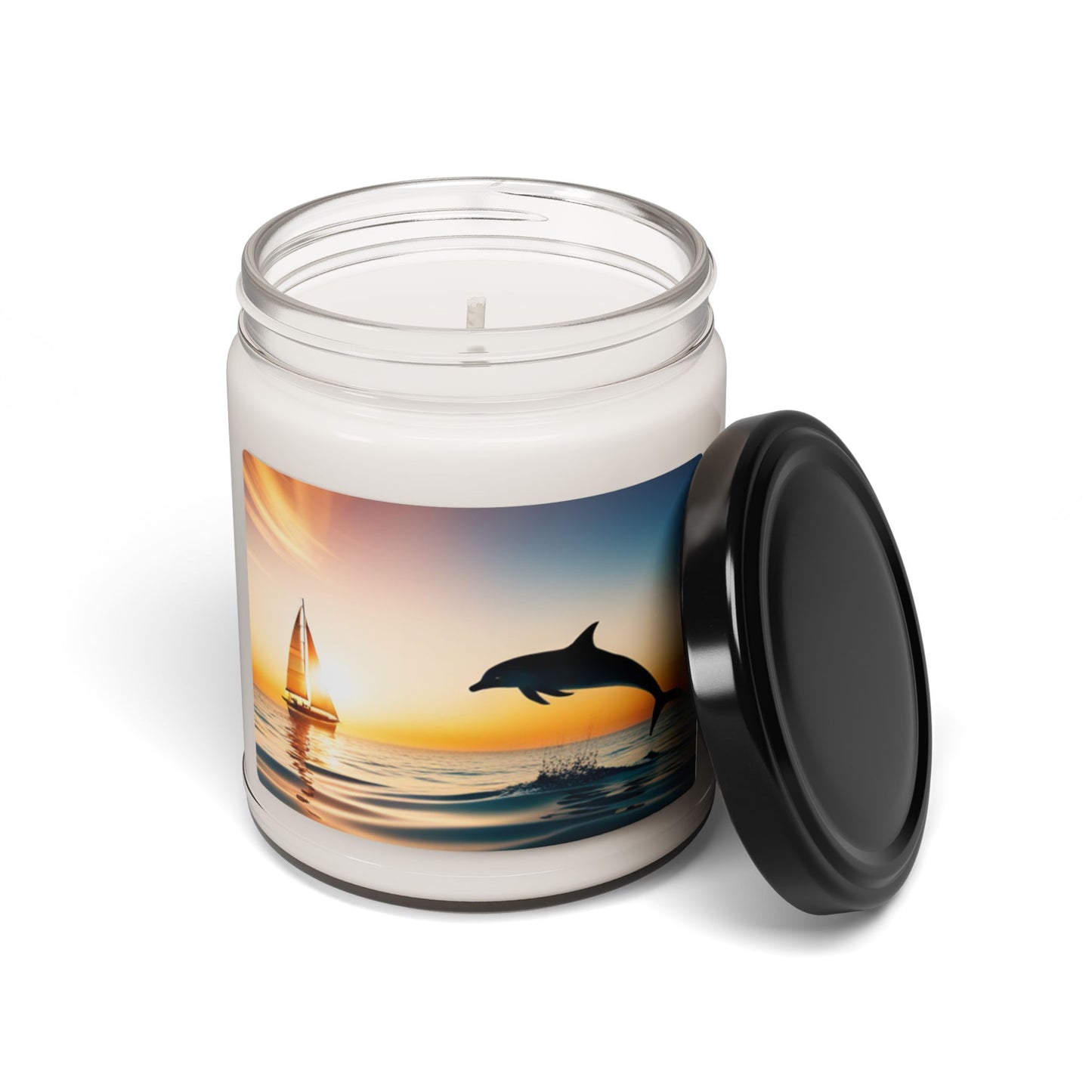 Scented Soy Candle, 9oz (Dolphin Sailboat)