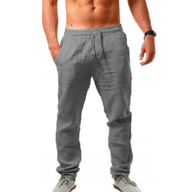 Men's Cotton Linen Pants/Trousers Fitness Streetwear S-3XL