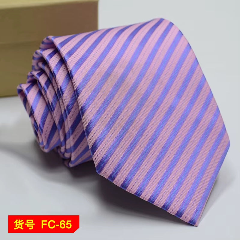Men's Ties Solid Color, Stripe, Flower Floral 7-8Cm Jacquard Necktie