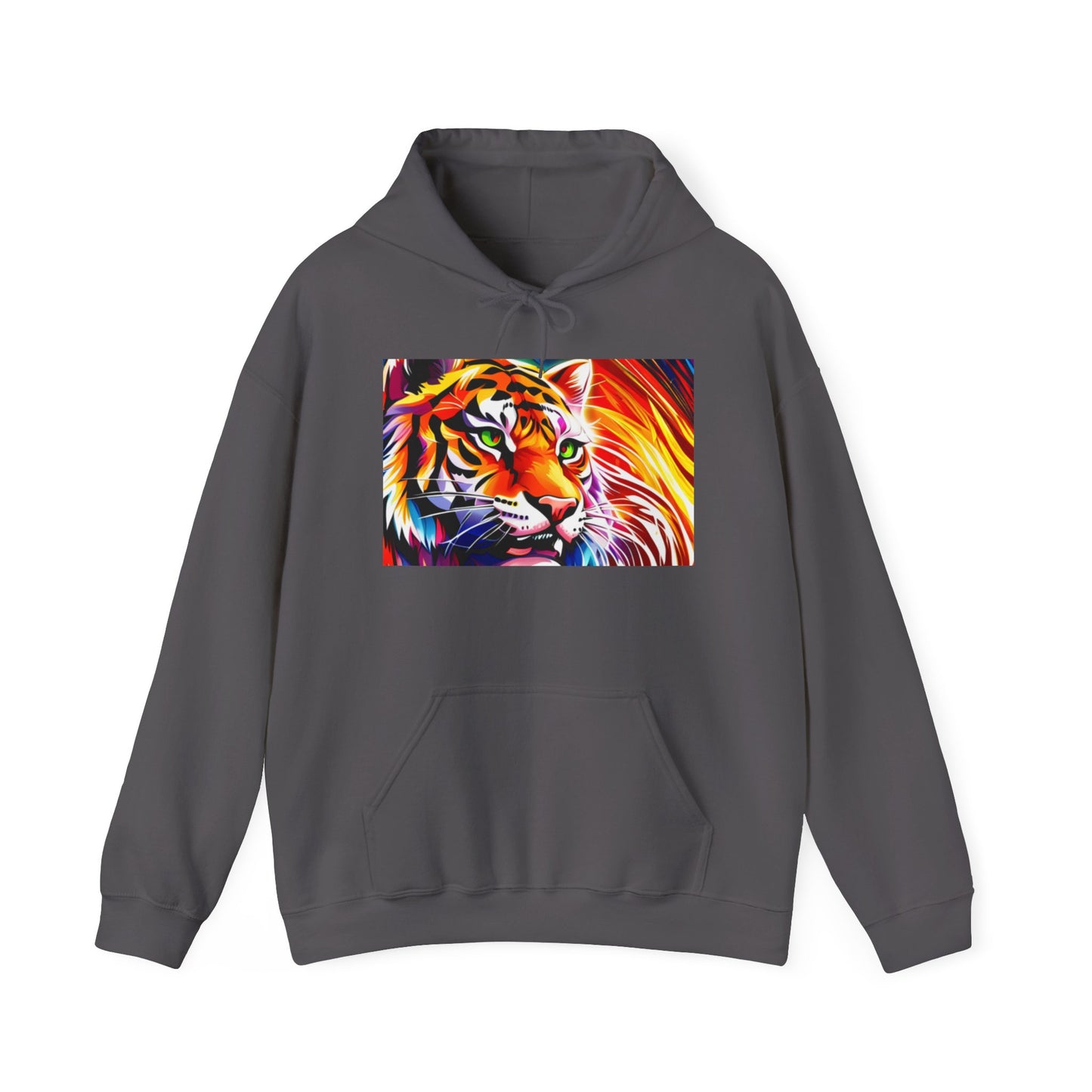 Unisex Heavy Blend™ Hooded Sweatshirt (Tiger Colorful)