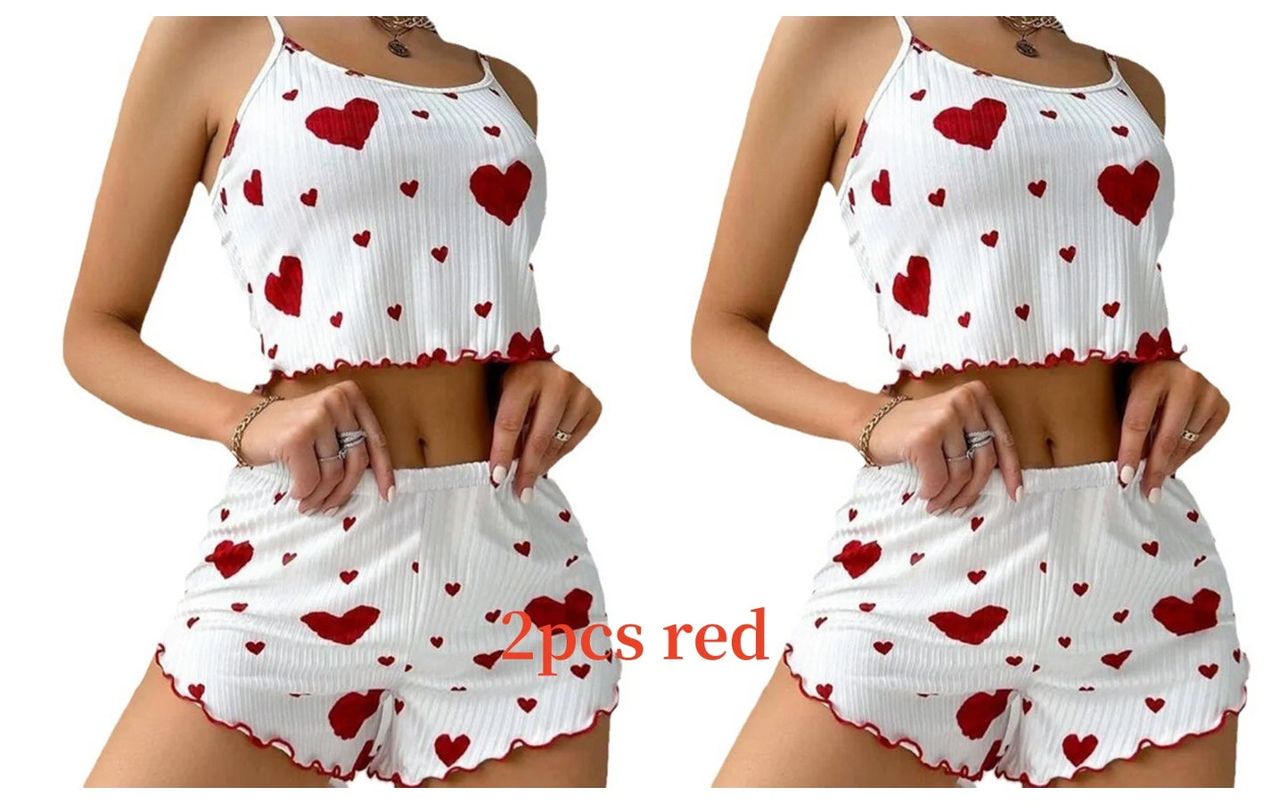 Women's Pajamas Set Sleepwear Heart print