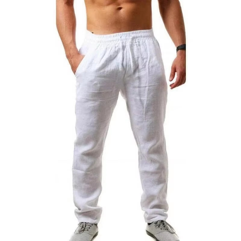 Men's Cotton Linen Pants/Trousers Fitness Streetwear S-3XL