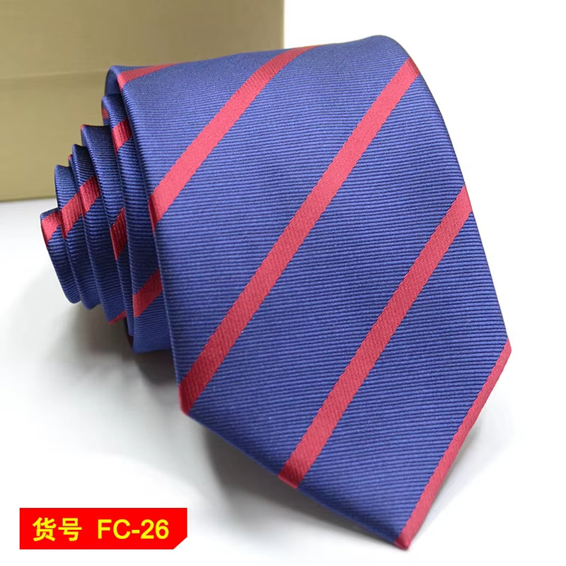 Men's Ties Solid Color, Stripe, Flower Floral 7-8Cm Jacquard Necktie