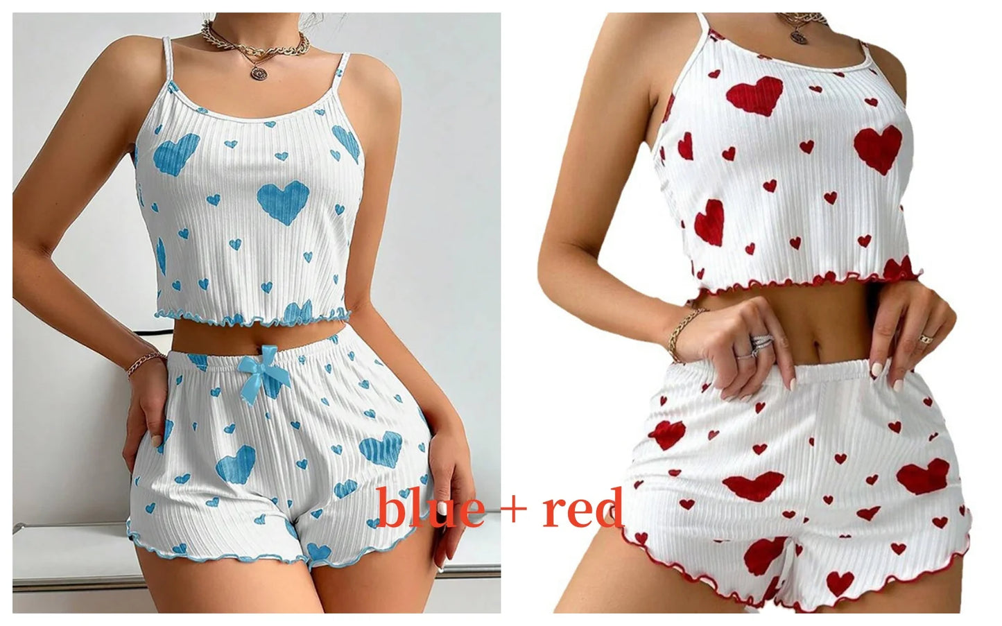 Women's Pajamas Set Sleepwear Heart print