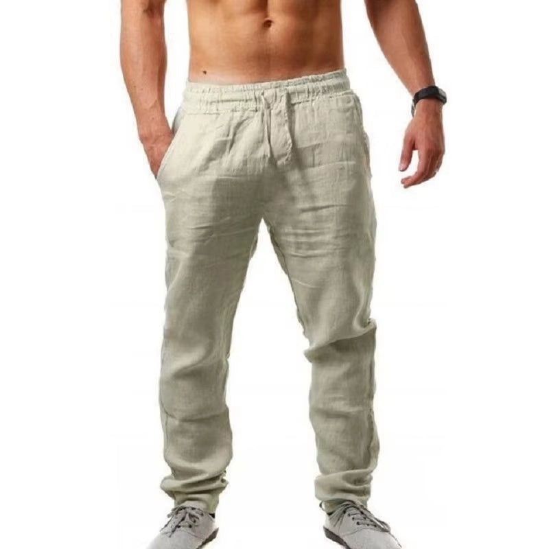 Men's Cotton Linen Pants/Trousers Fitness Streetwear S-3XL