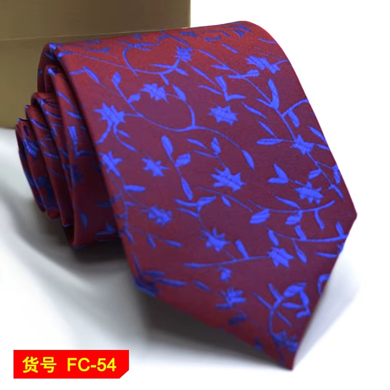 Men's Ties Solid Color, Stripe, Flower Floral 7-8Cm Jacquard Necktie