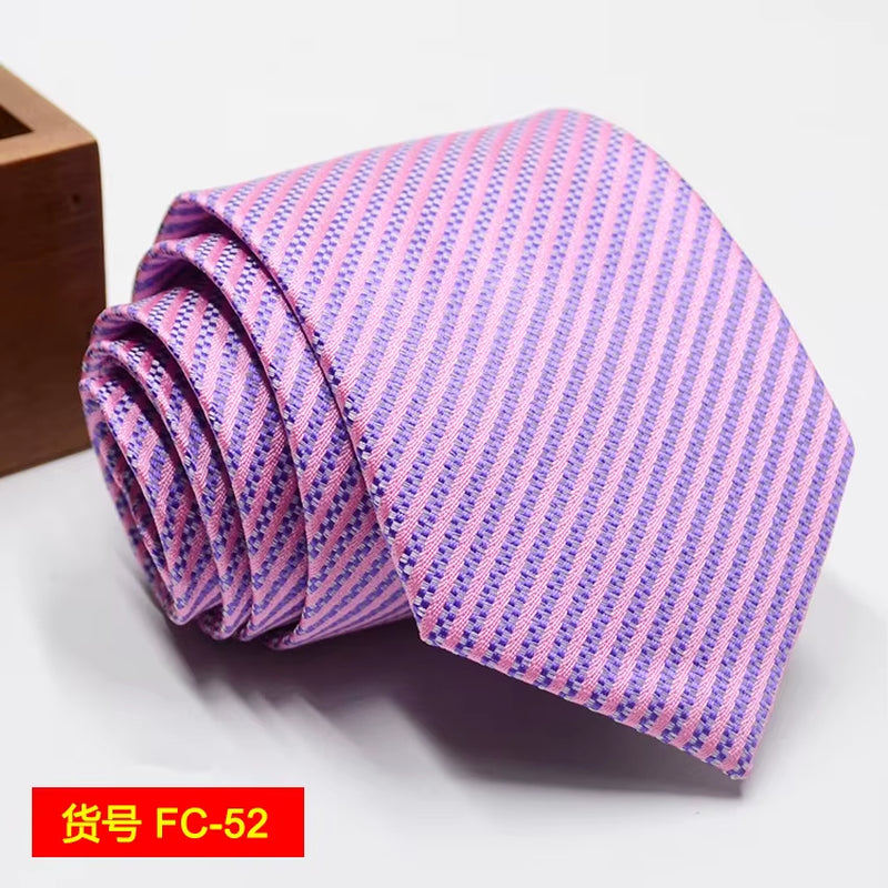 Men's Ties Solid Color, Stripe, Flower Floral 7-8Cm Jacquard Necktie