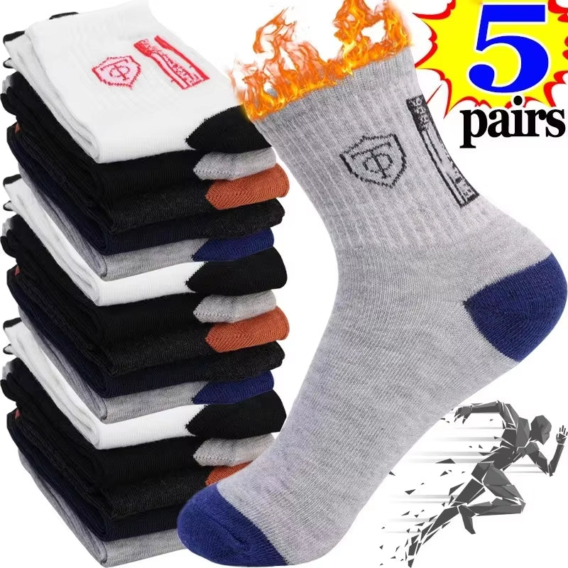 Breathable Cotton Sports Stockings Men Bamboo Fiber Autumn and Winter Men Socks