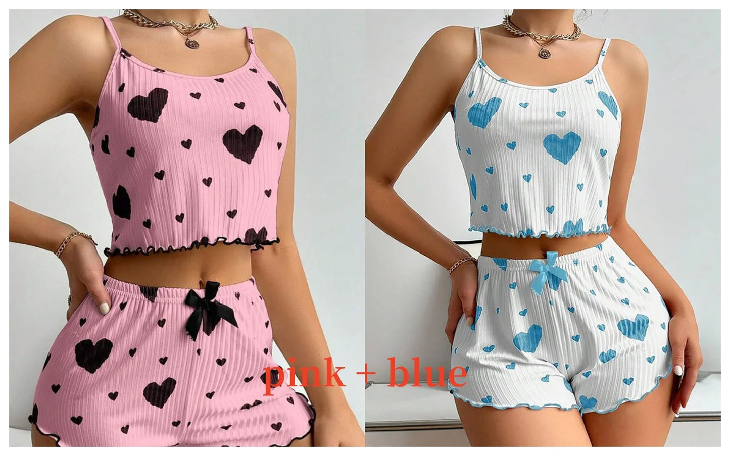 Women's Pajamas Set Sleepwear Heart print