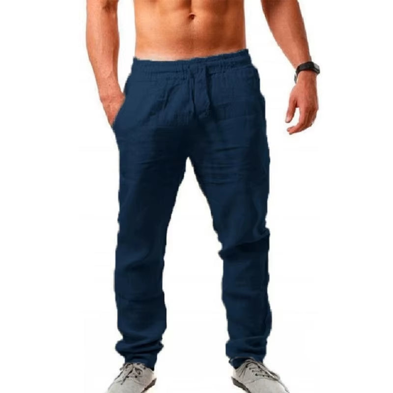 Men's Cotton Linen Pants/Trousers Fitness Streetwear S-3XL