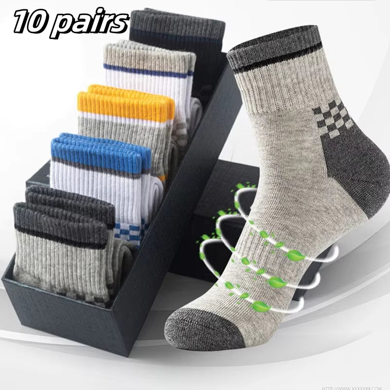 Breathable Cotton Sports Stockings Men Bamboo Fiber Autumn and Winter Men Socks