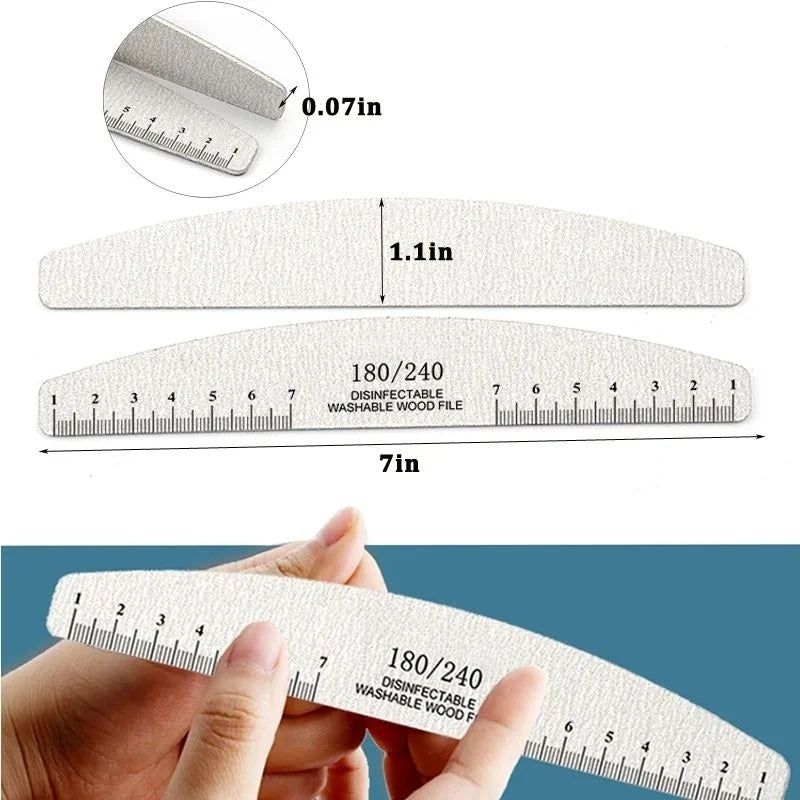 50Pcs Wooden Nail Files – Sanding Blocks