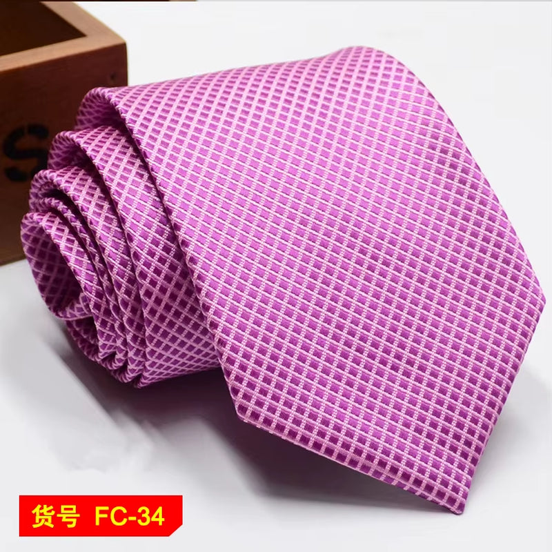 Men's Ties Solid Color, Stripe, Flower Floral 7-8Cm Jacquard Necktie