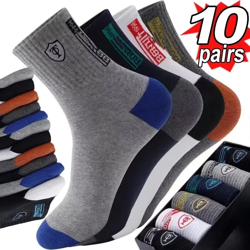 Breathable Cotton Sports Stockings Men Bamboo Fiber Autumn and Winter Men Socks
