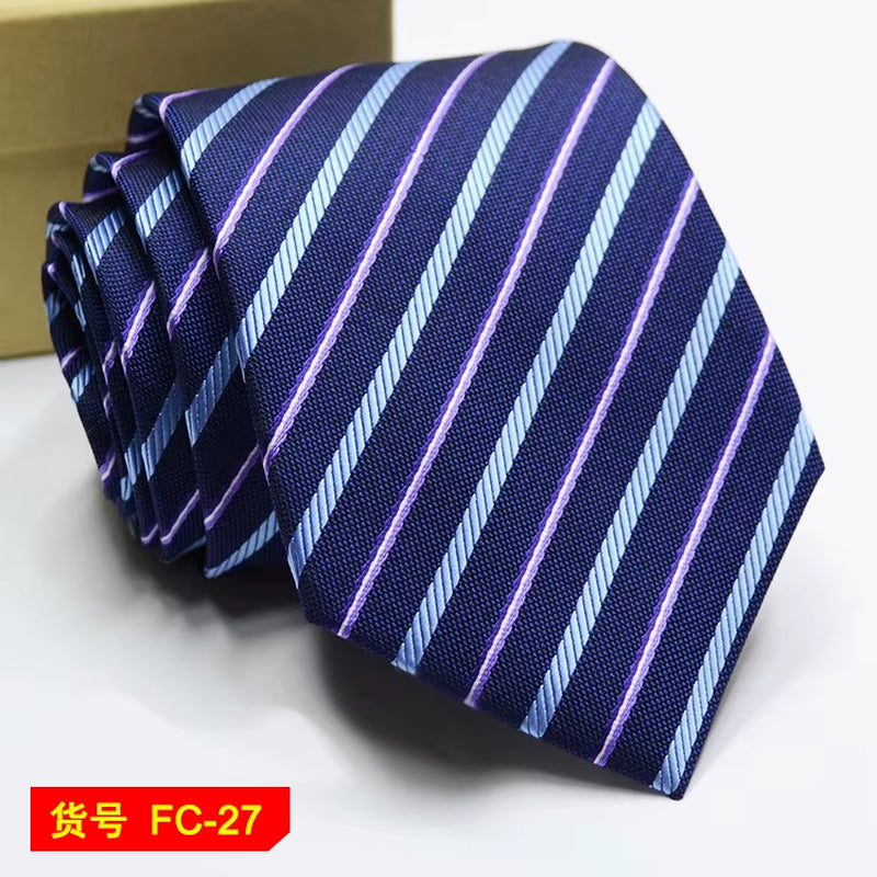 Men's Ties Solid Color, Stripe, Flower Floral 7-8Cm Jacquard Necktie