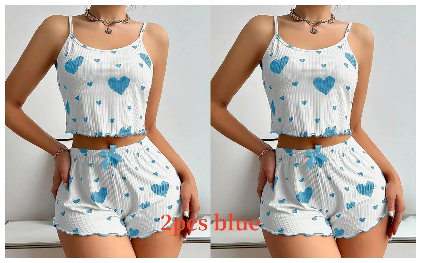 Women's Pajamas Set Sleepwear Heart print