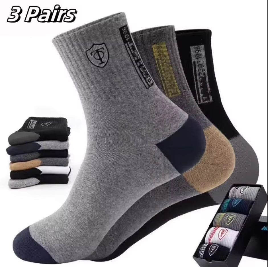 Breathable Cotton Sports Stockings Men Bamboo Fiber Autumn and Winter Men Socks