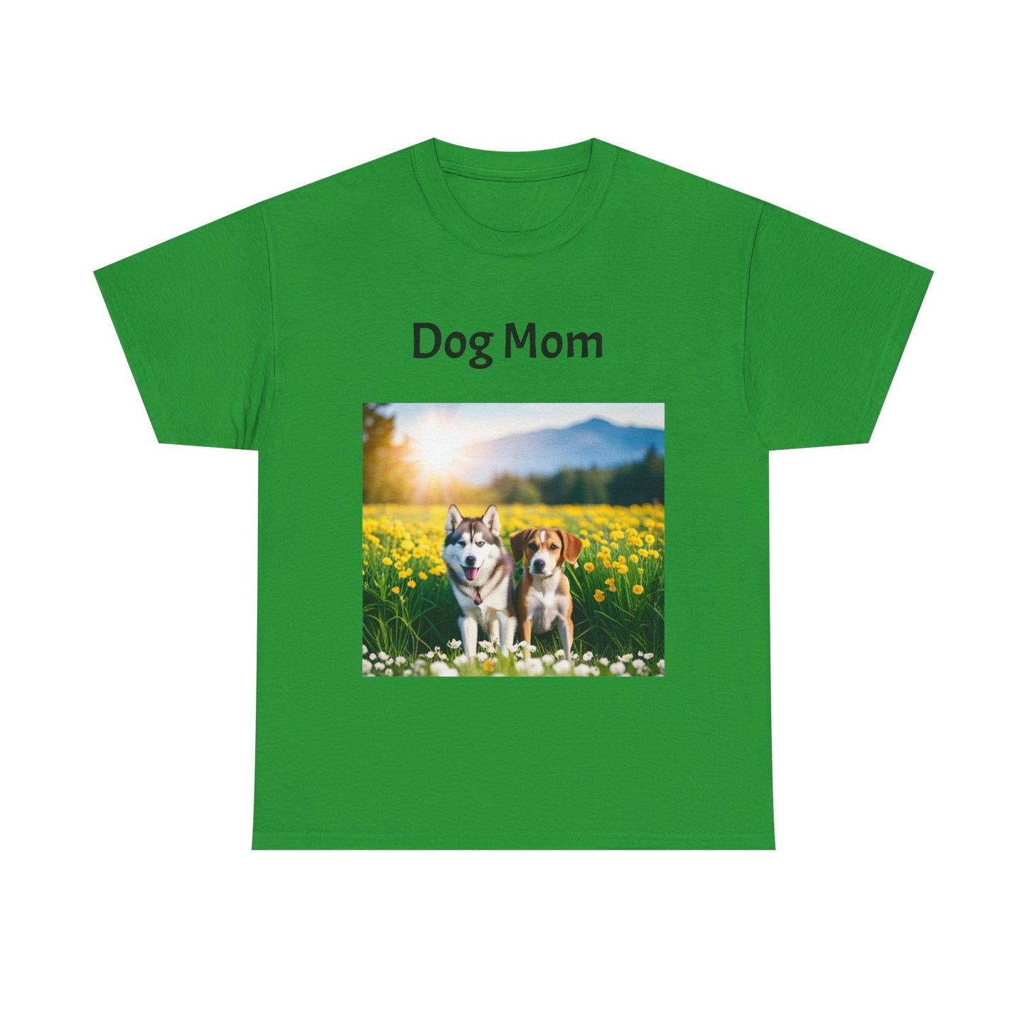 Unisex Heavy Cotton Tee (Dog Mom)