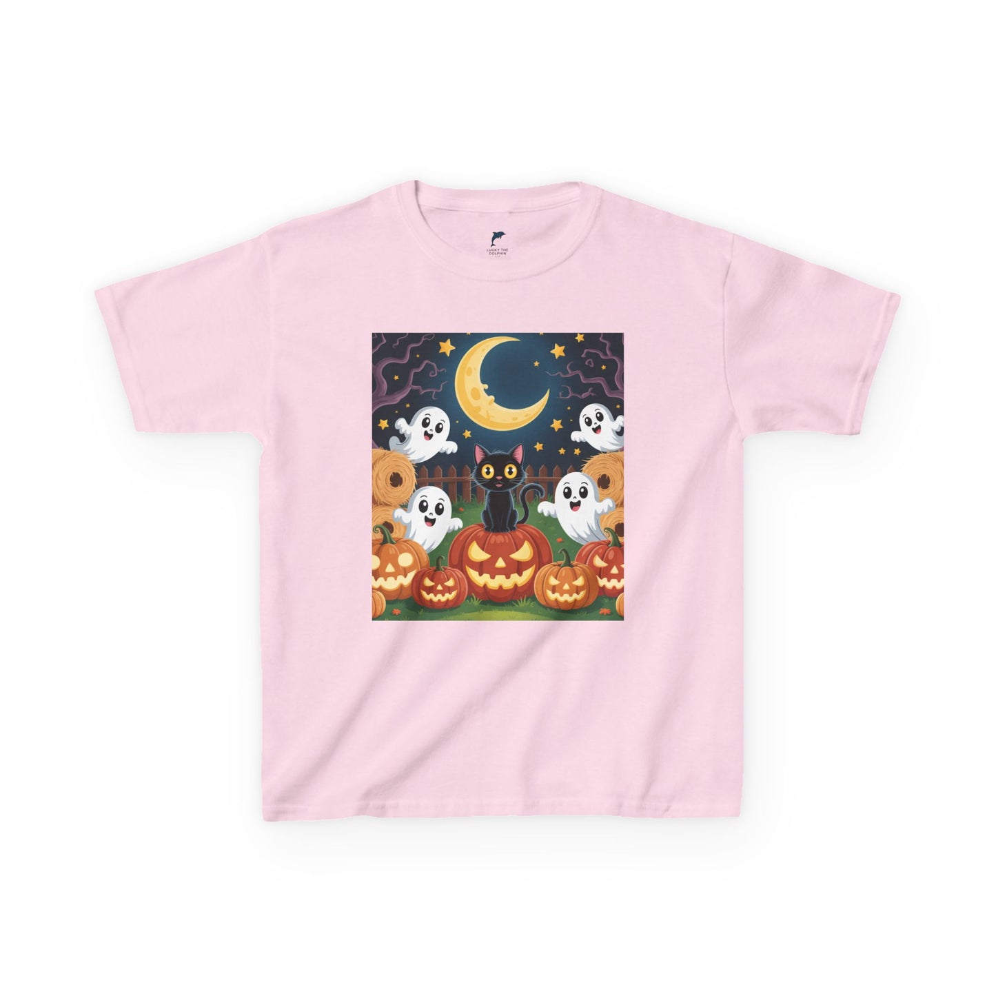 Halloween Cat & Pumpkins T-shirt for kids 🐱🎃👻🕸️