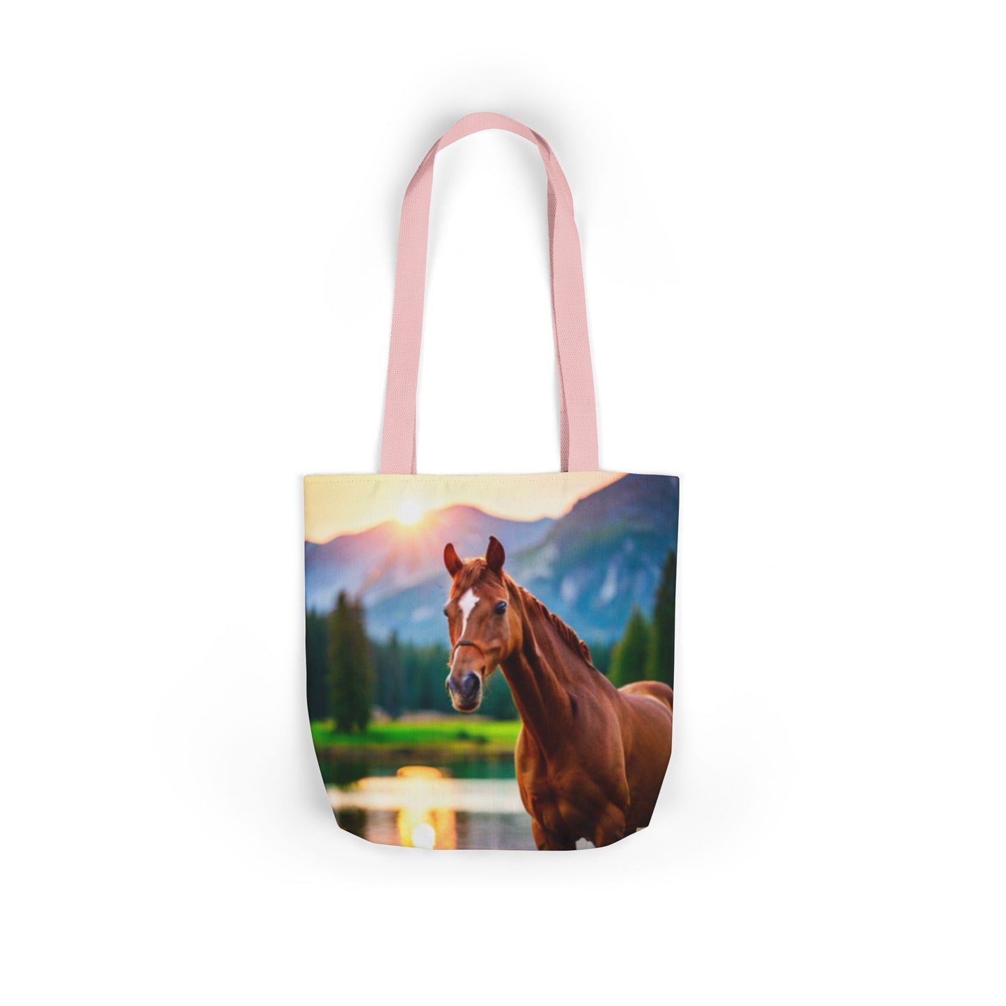 Canvas Tote Bag, 5-Color Straps (Horse)
