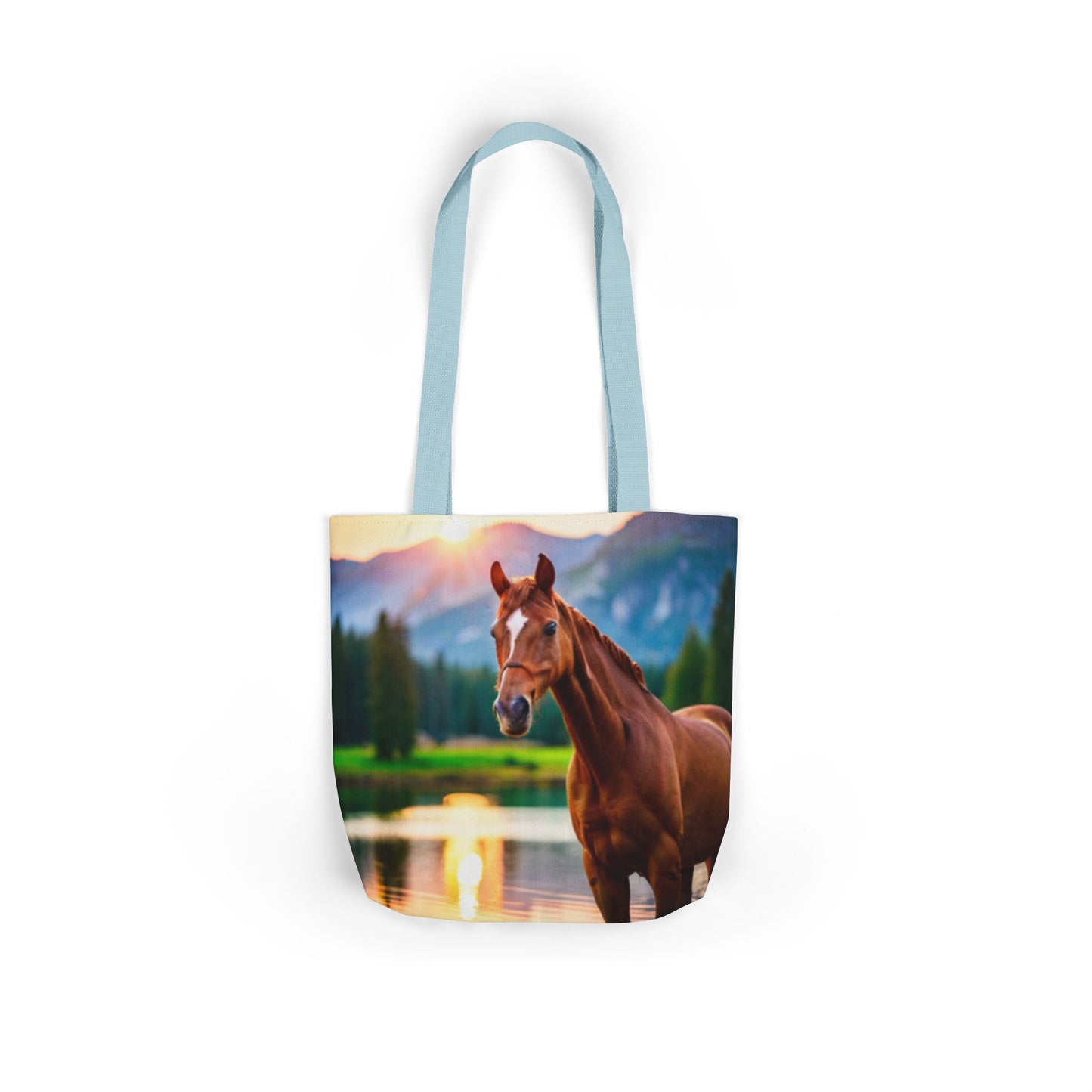Canvas Tote Bag, 5-Color Straps (Horse)
