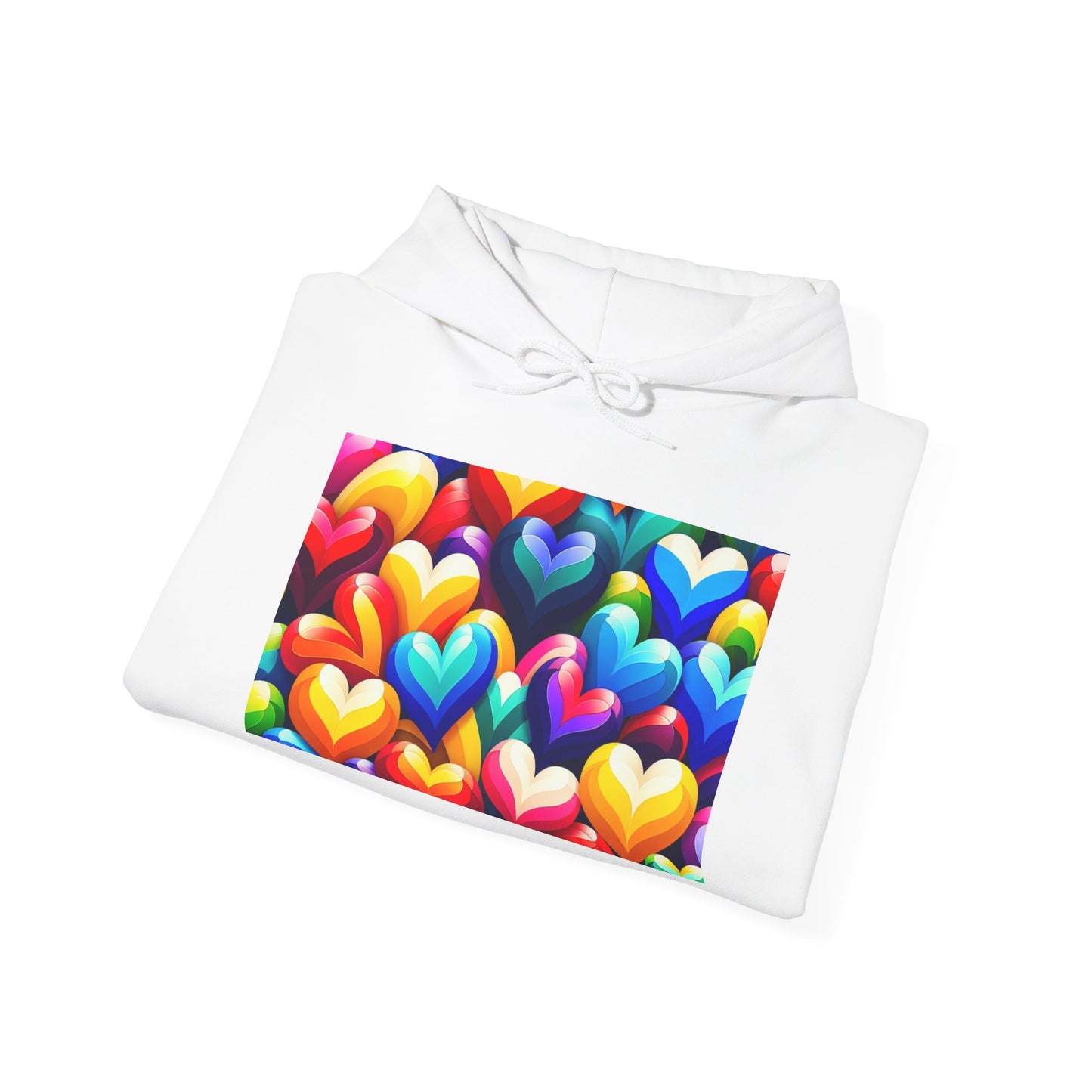 Unisex Heavy Blend™ Hooded Sweatshirt (Colorful Hearts)