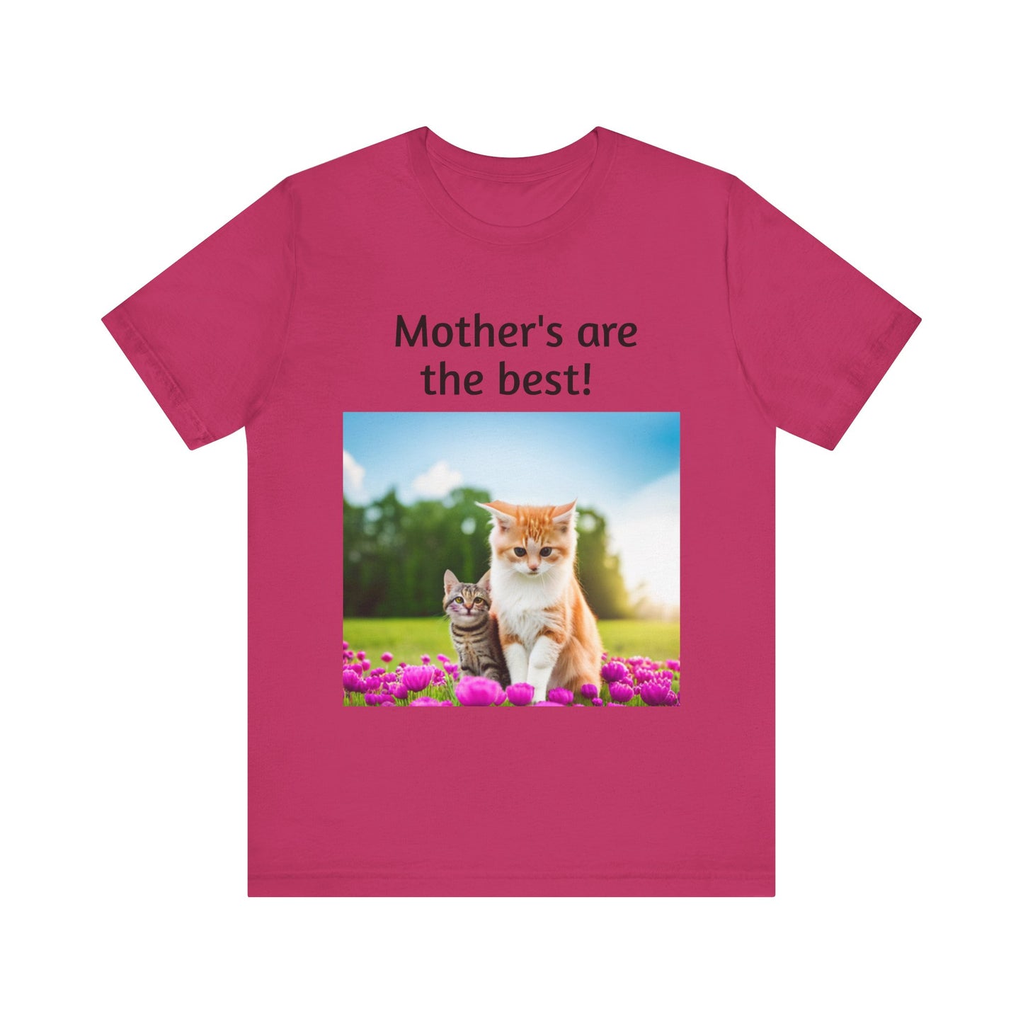 Unisex Jersey Short Sleeve Tee (Mother Cat/kitten)