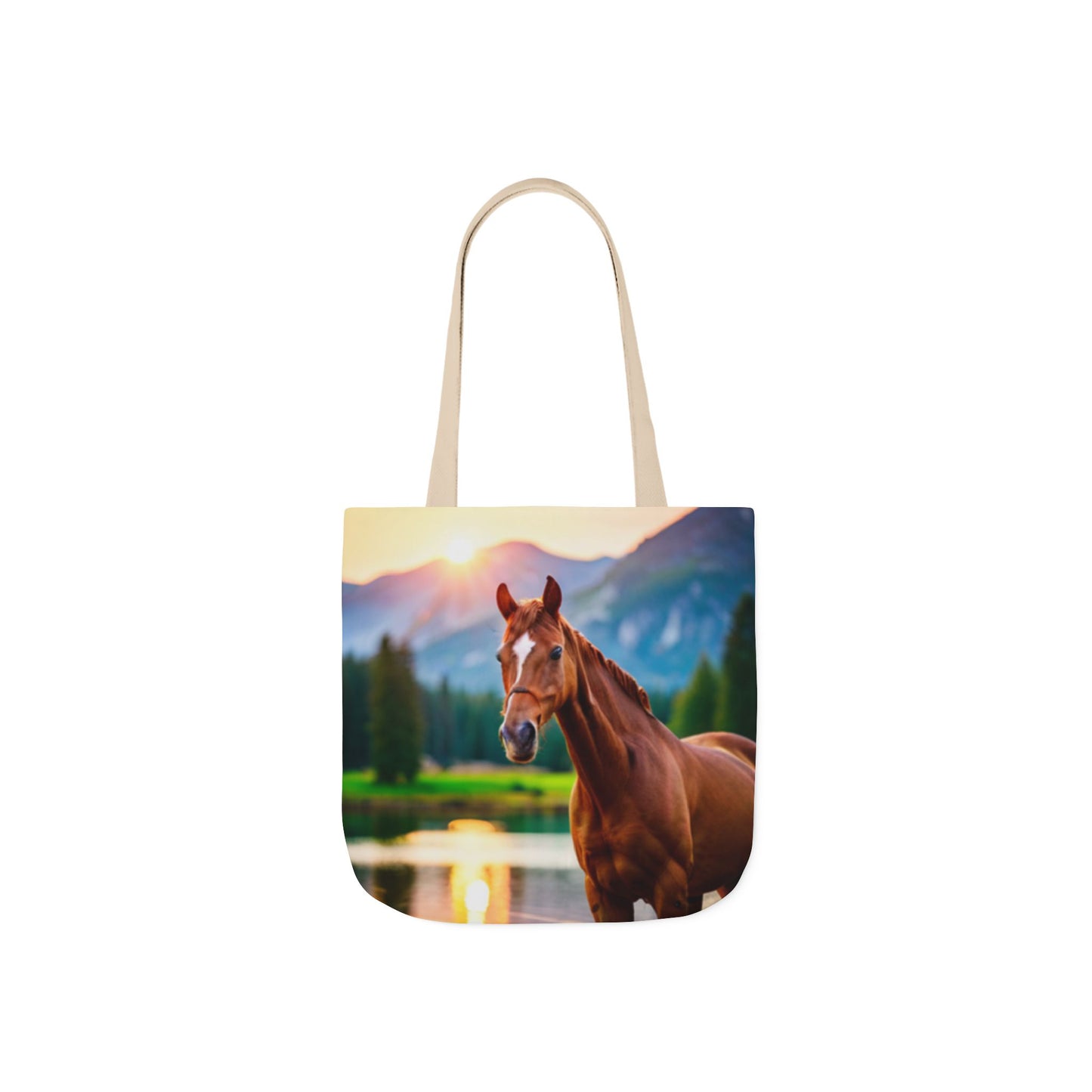 Canvas Tote Bag, 5-Color Straps (Horse)