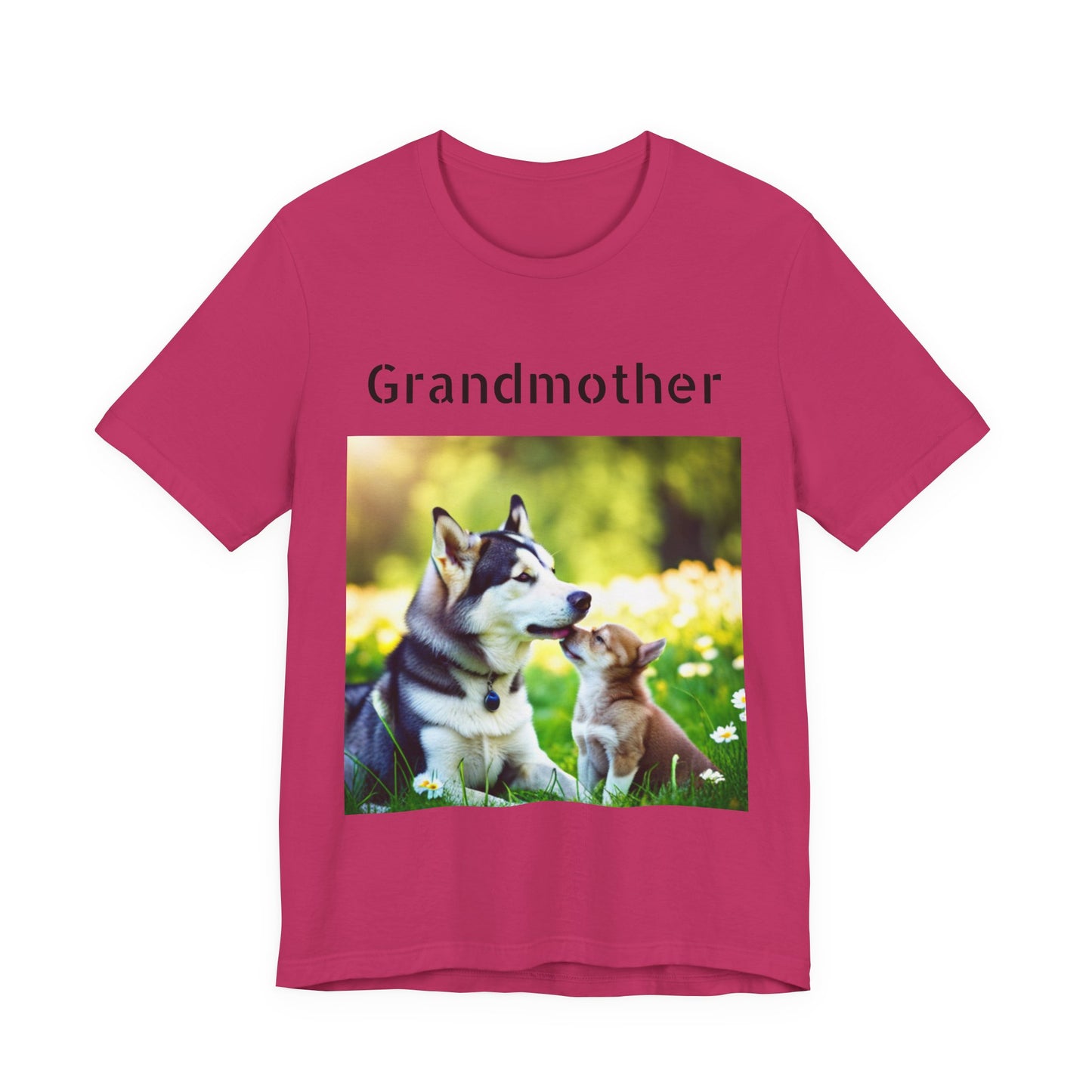 Unisex Jersey Short Sleeve Tee (Grandmother Dog/pup)