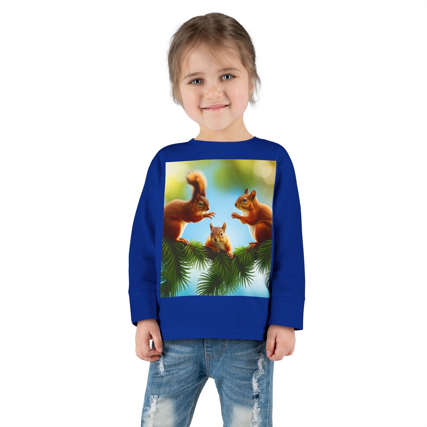 Toddler Long Sleeve Tee (Squirrels)
