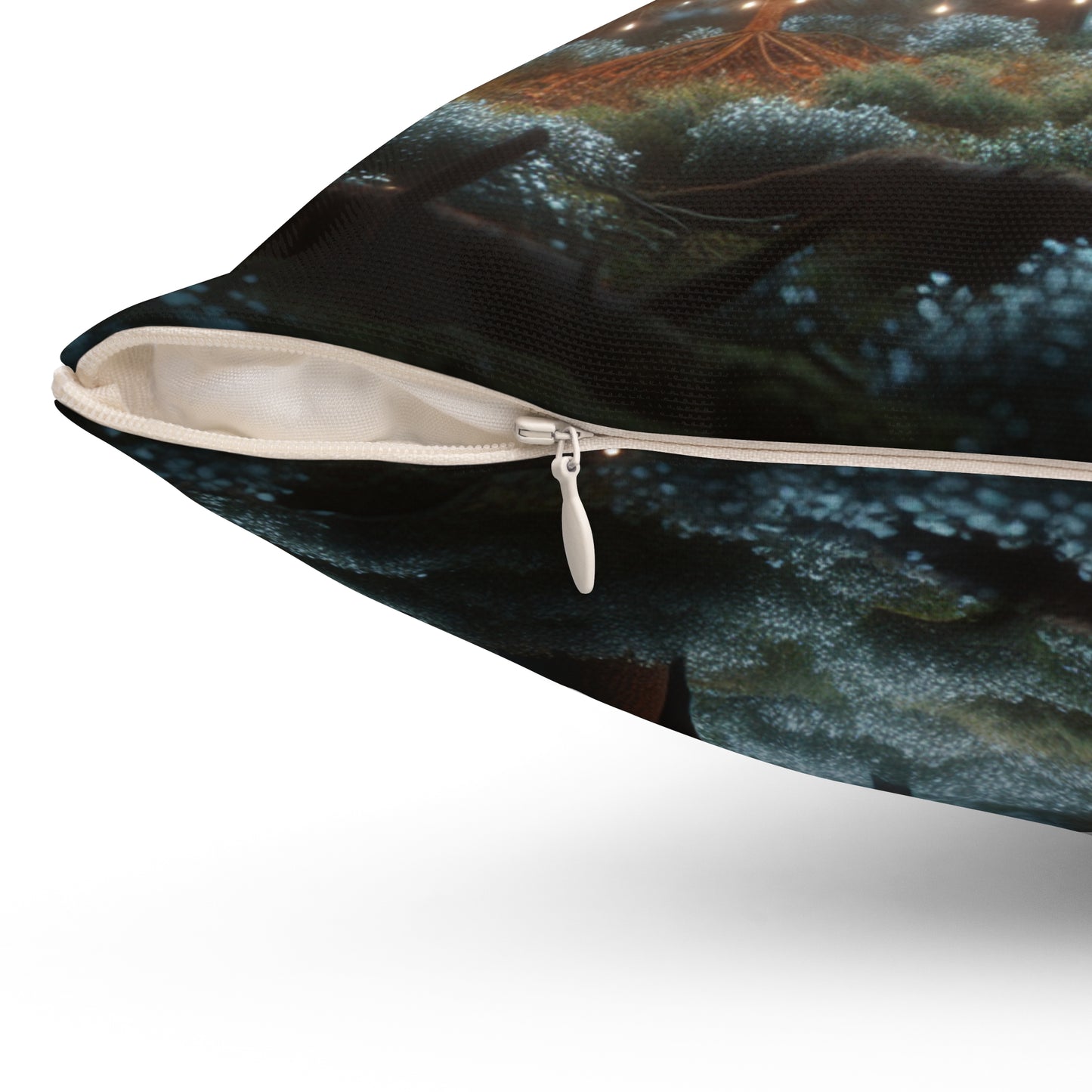 Spun Polyester Square Pillow (Reindeer)