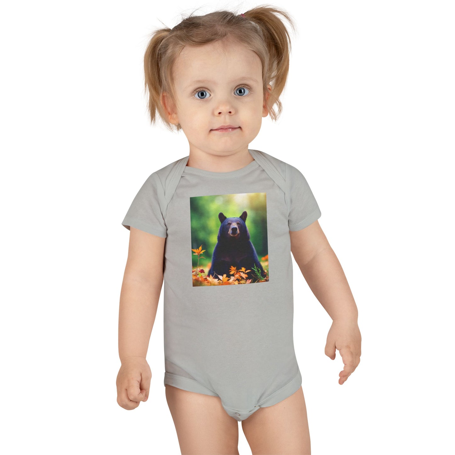 Baby Short Sleeve Onesie® (Black Bear)