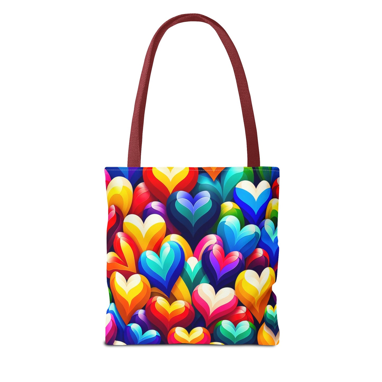 Tote Bag (AOP) (Colorful Hearts)