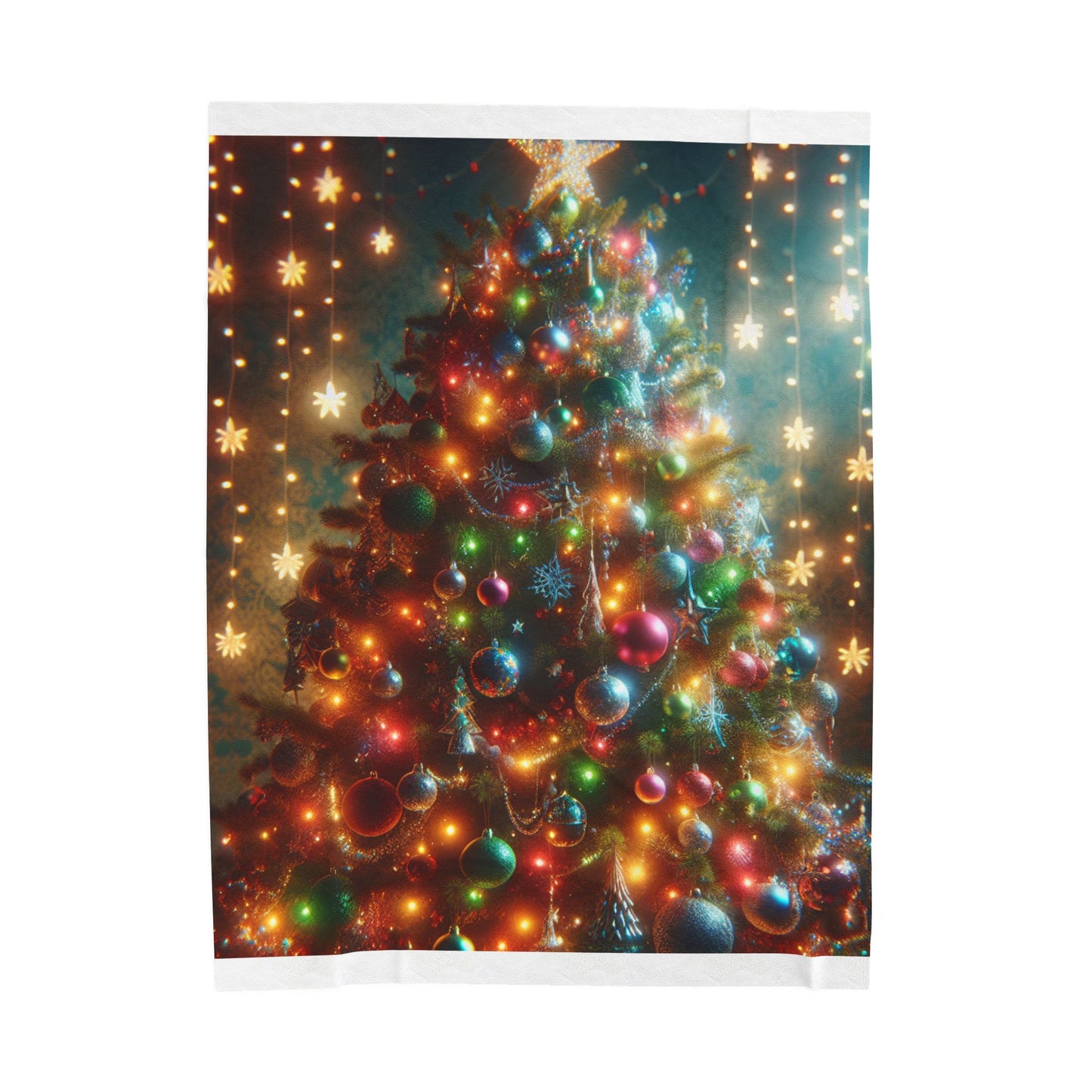 Velveteen Plush Blanket (Tree w/Lights)