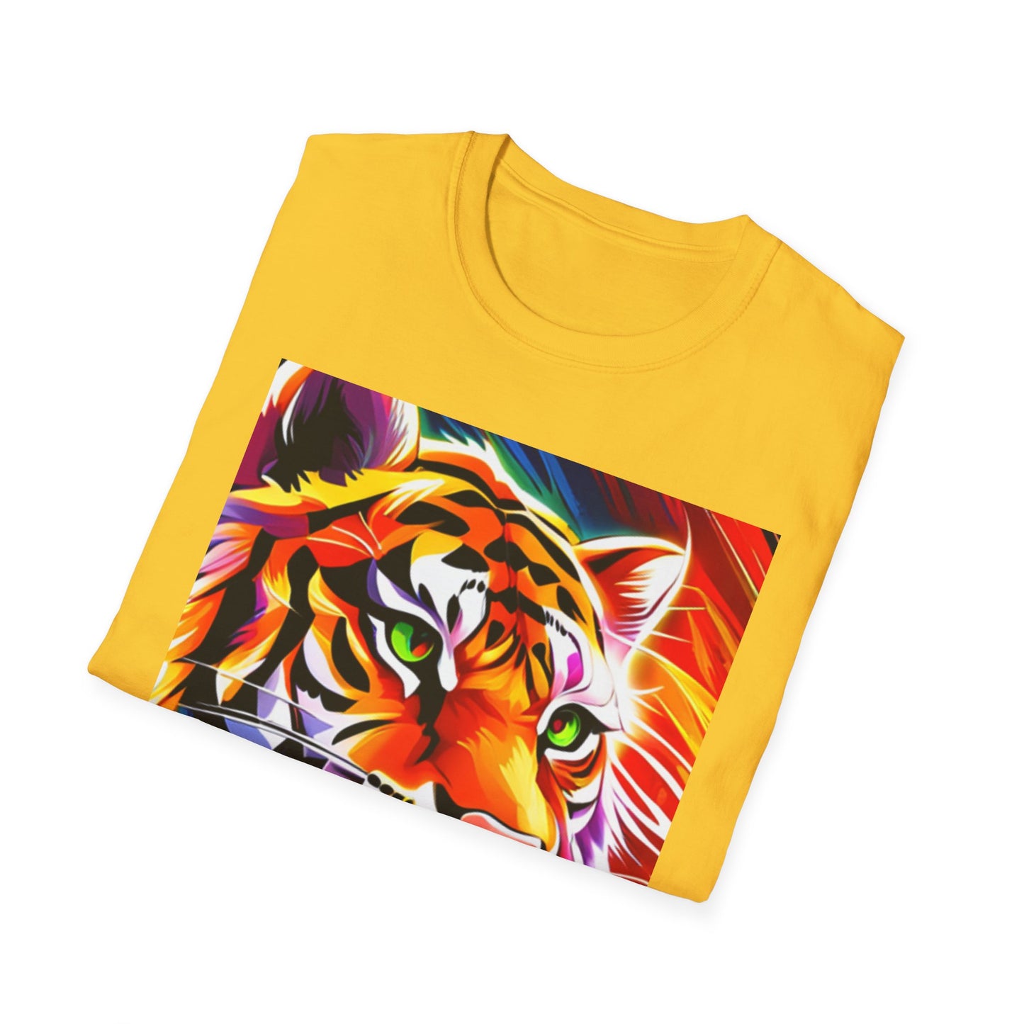 Unisex Softstyle T-Shirt (Tiger Colorful)
