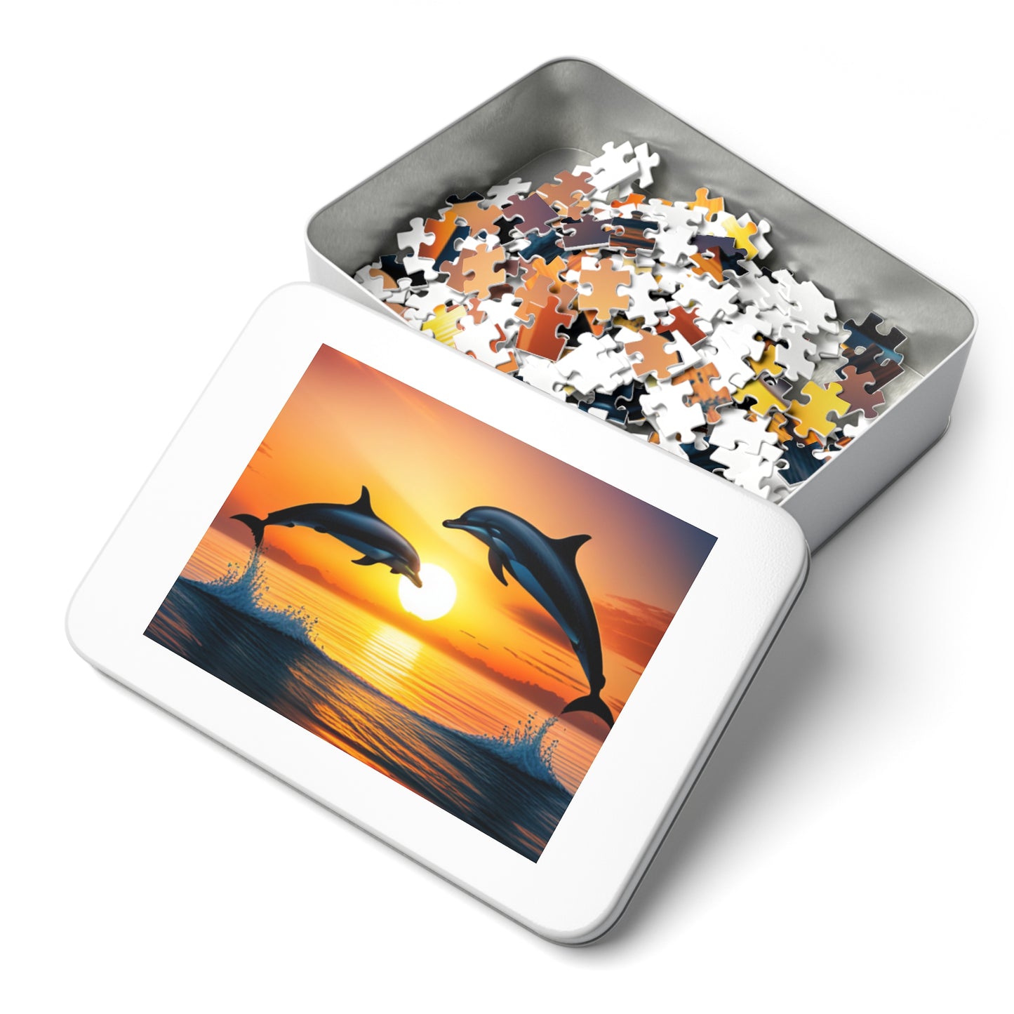 Jigsaw Puzzle (30, 110, 252, 500,1000-Piece) (Dolphins)