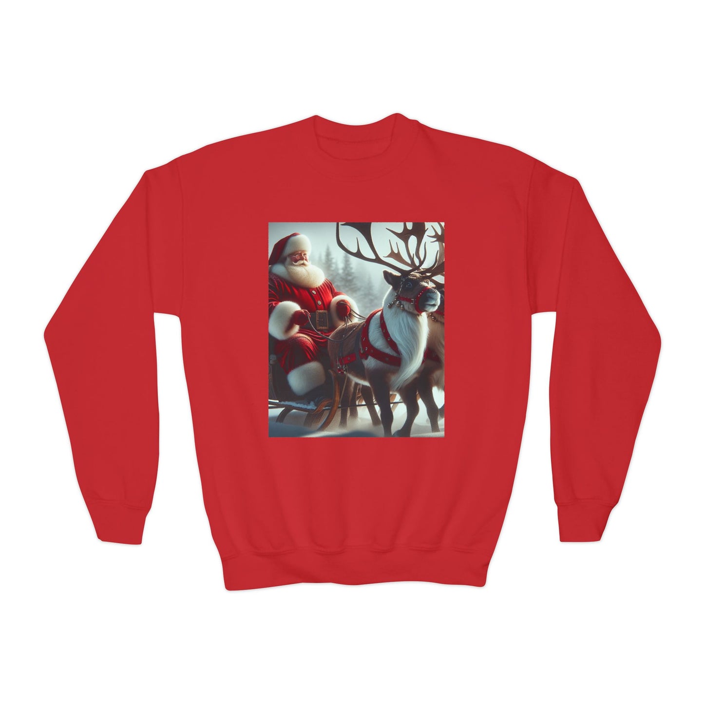 Youth Crewneck Sweatshirt (Santa/Reindeer)