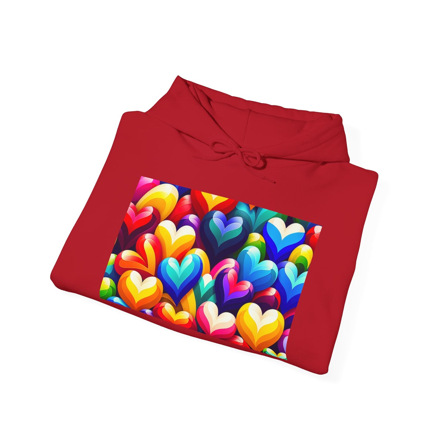 Unisex Heavy Blend™ Hooded Sweatshirt (Colorful Hearts)