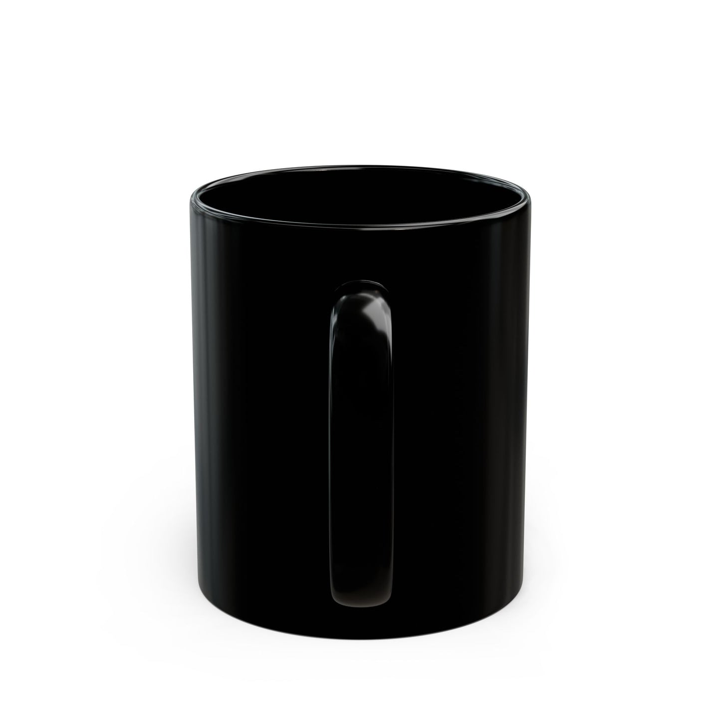 Lucky The Dolphin Logo Mug — Black Ceramic Coffee Cup (11oz, 15oz)