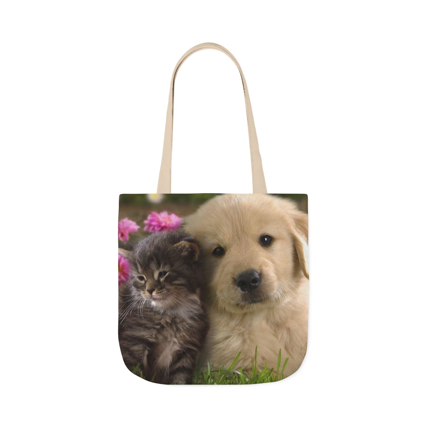 Canvas Tote Bag, 5-Color Straps (Dog/Cat)