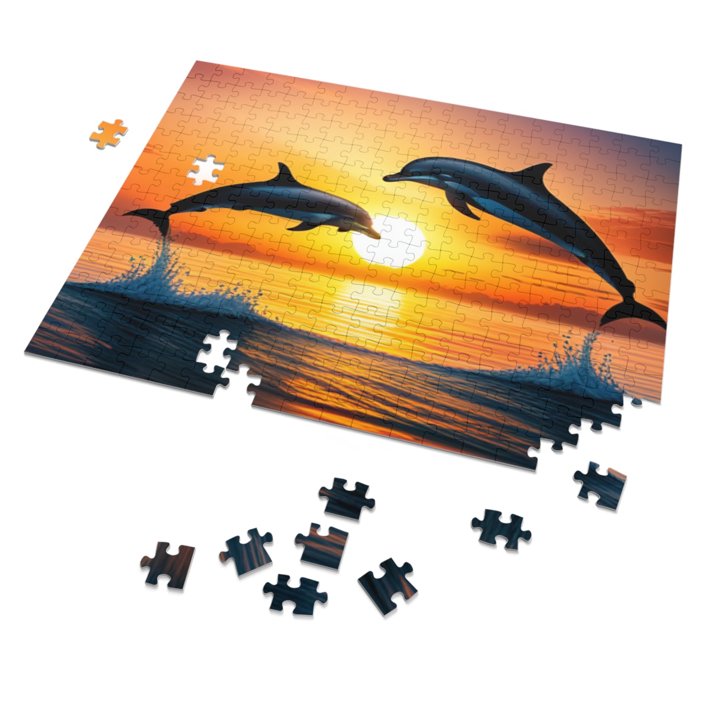 Jigsaw Puzzle (30, 110, 252, 500,1000-Piece) (Dolphins)