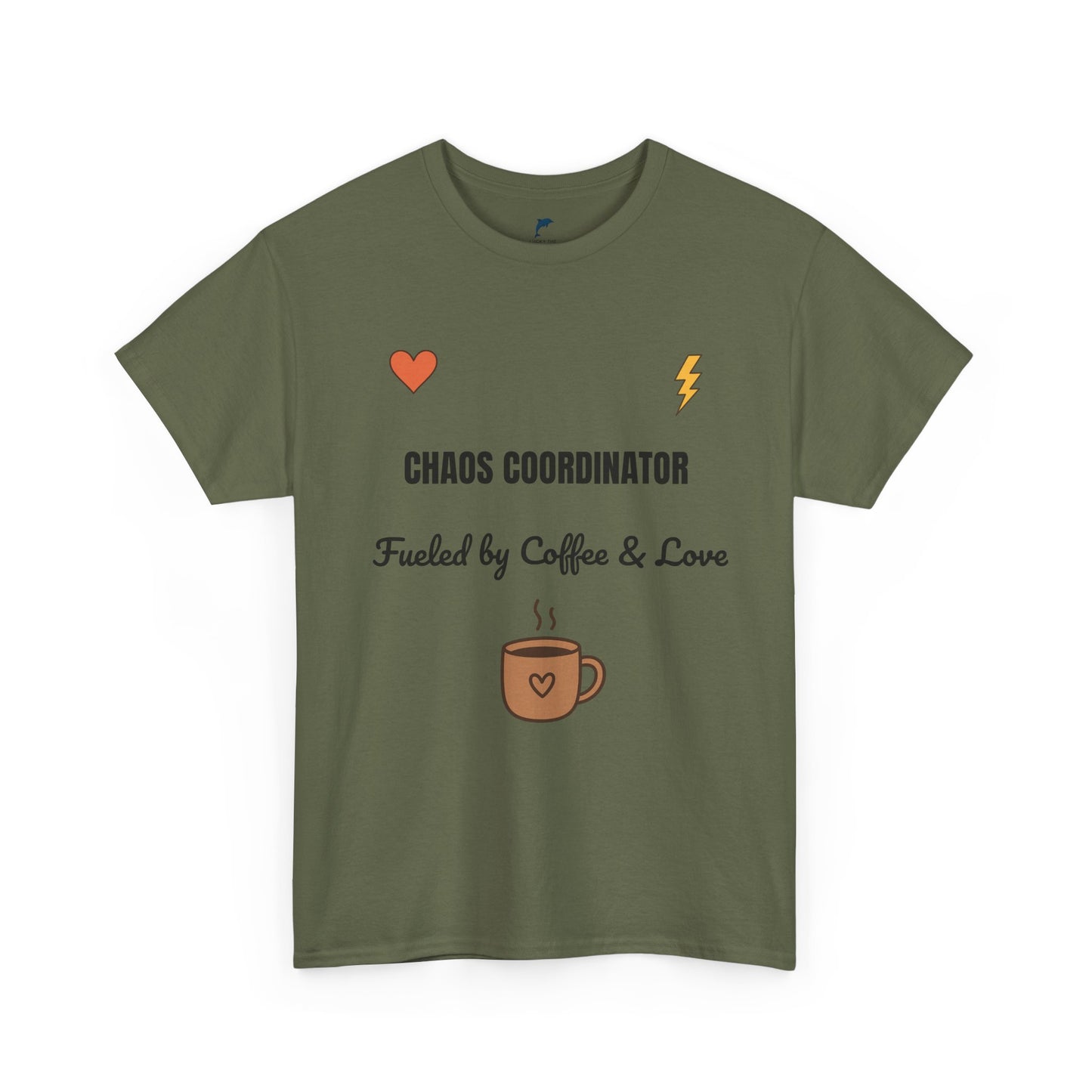 chaos coordinator Fueled by Coffee & Love Unisex Heavy Cotton Tee