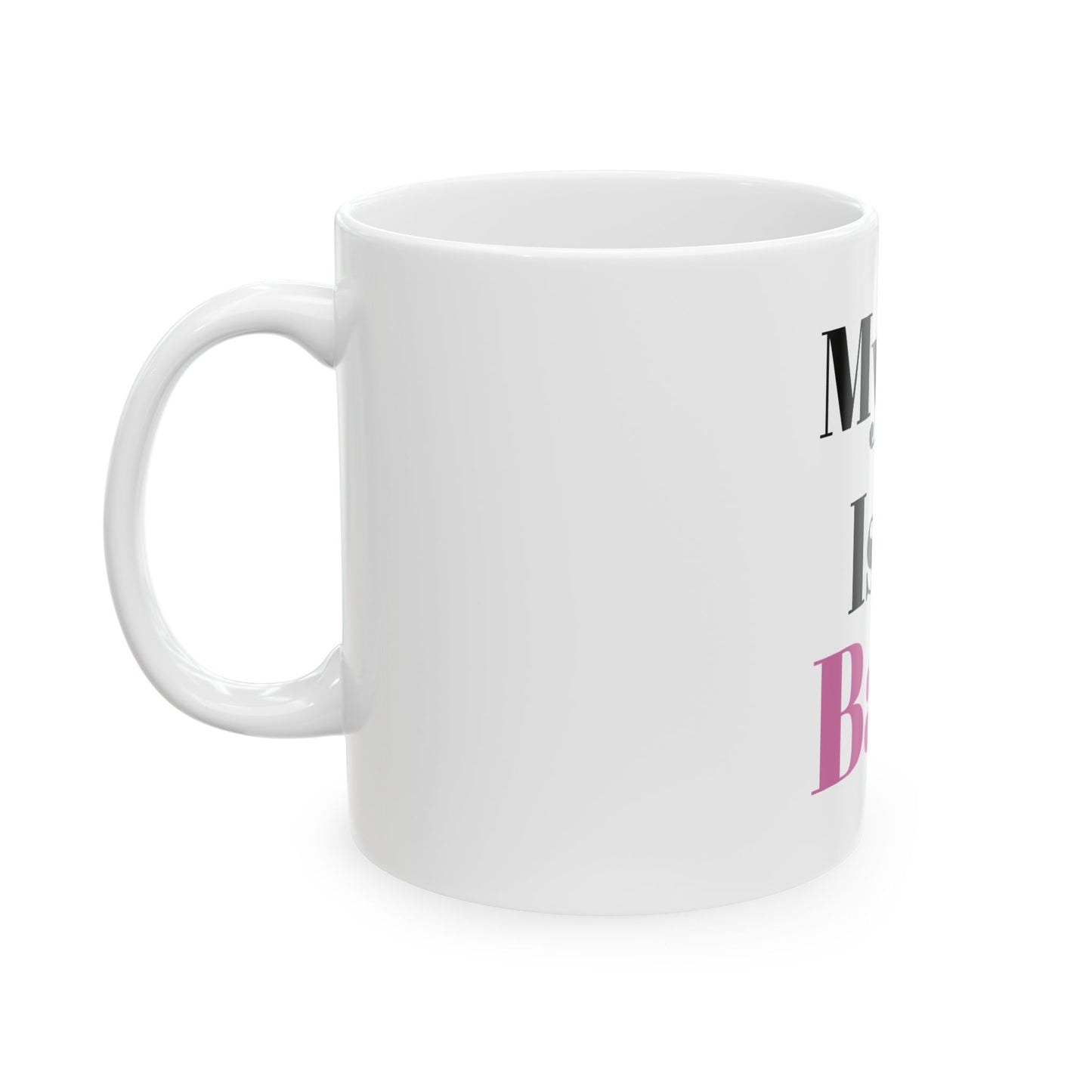 Ceramic Mug, 11oz (Cat Pink)