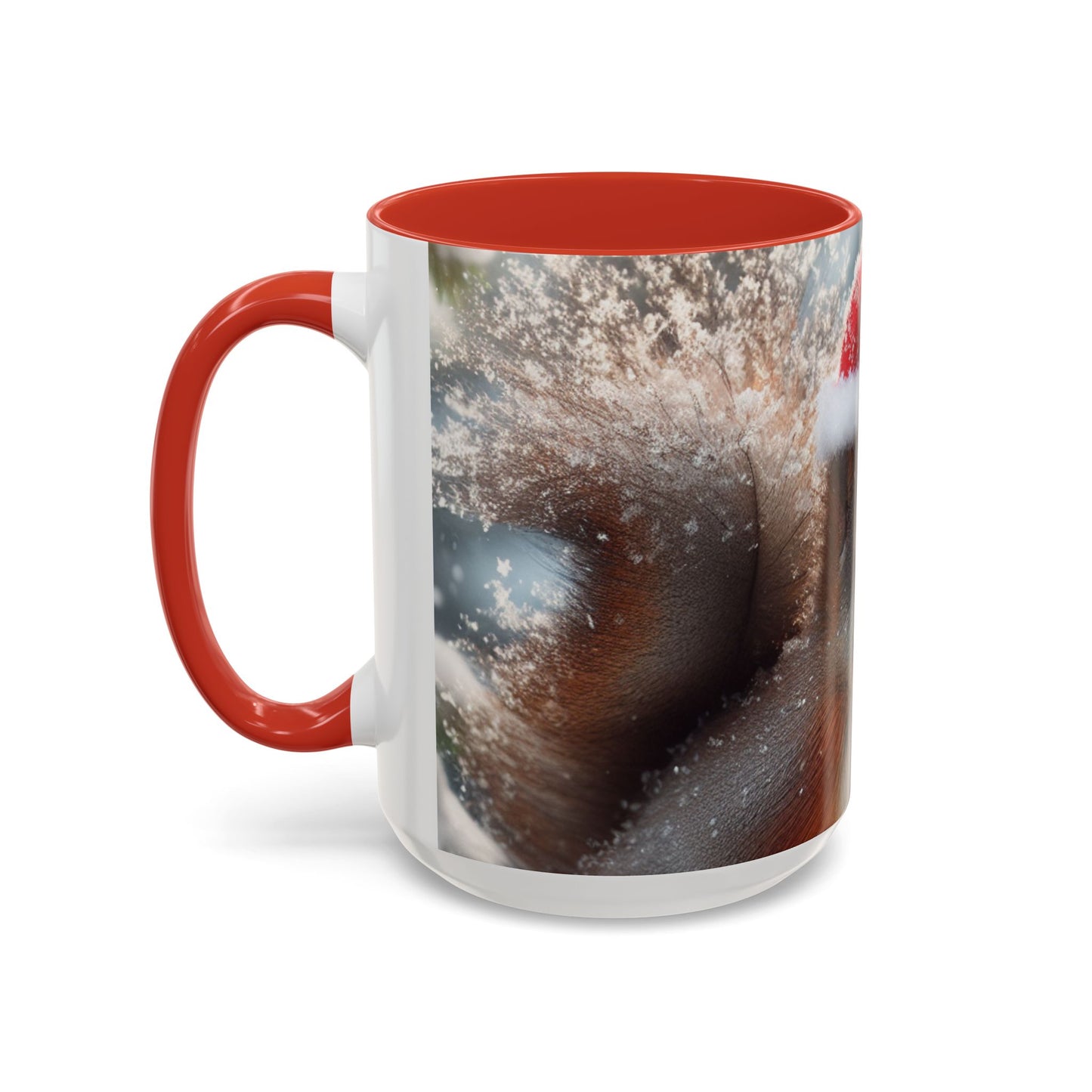 Accent Coffee Mug (11, 15oz) (Santa Squirrel)