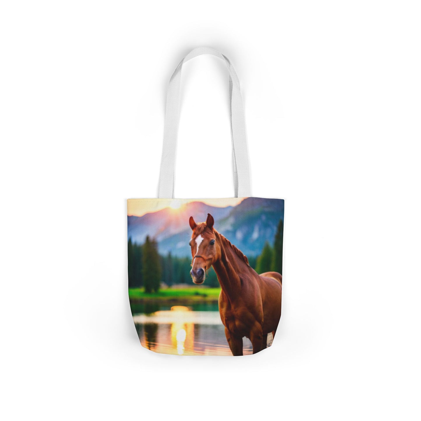 Canvas Tote Bag, 5-Color Straps (Horse)